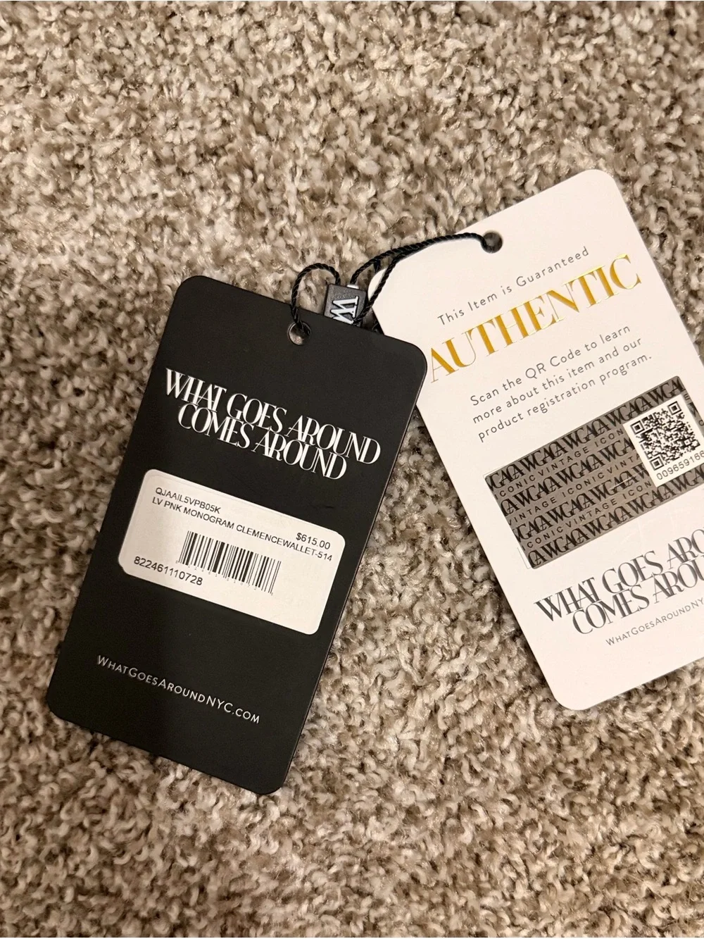 Louis Vuitton Black and White Tag Set